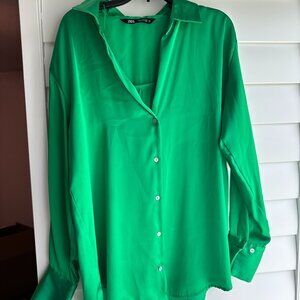 Zara silk button down